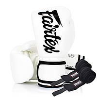 Боксерські рукавиці Fairtex BGV14 White 16 унцій (бинти в комплекті)