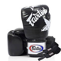 Боксерські рукавиці Fairtex BGV1 Nation Print Black 16 унцій (бинти в комплекті)