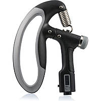 Еспандер кистьовий з лічильником PowerPlay PP-4403 з регульованим навантаженням 10-100 кг. Чорний