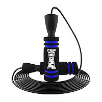 Скакалка швидкісна PowerPlay 4213 Jump Rope Чорно/Темно синя 3м.