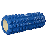 Масажний ролик (роллер) PowerPlay 4405 EVA Massage Roller Синій (33x12см.)