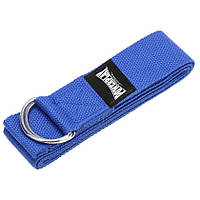 Ремінь для йоги PowerPlay PP_4409 183*3.8см. Синій