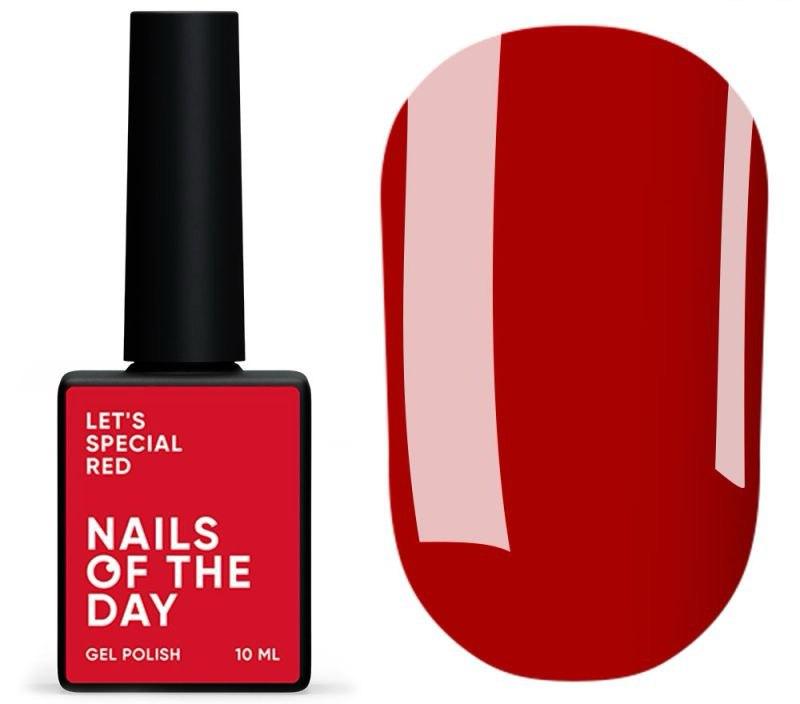 NAILSOFTHEDAY Let’s special red – особливий червоний гель лак, що перекривається в один шар, 10 мл, фото 1
