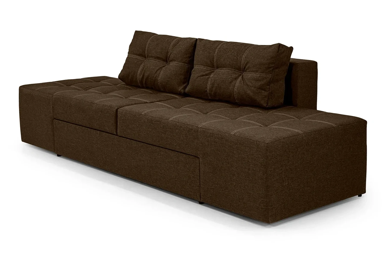 Диван трансформер Діско (стандарт) (прямий, кутовий) рогожка темно-коричневий, фото 1
