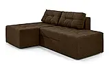 Диван трансформер Діско (стандарт) (прямий, кутовий) рогожка темно-коричневий, фото 3