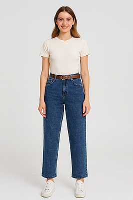 Джинси жіночі прямі сині (2757)