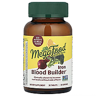 MegaFood, Blood Builder, залізо, 30 таблеток