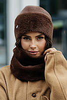 Комплект з альпаки "Вероніка" колір коричневий