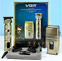 Набор для стрижки волос для мужчин VGR V-649 Машинки для стрижки (4 насадки) аккумуляторная Многофункциональный триммер