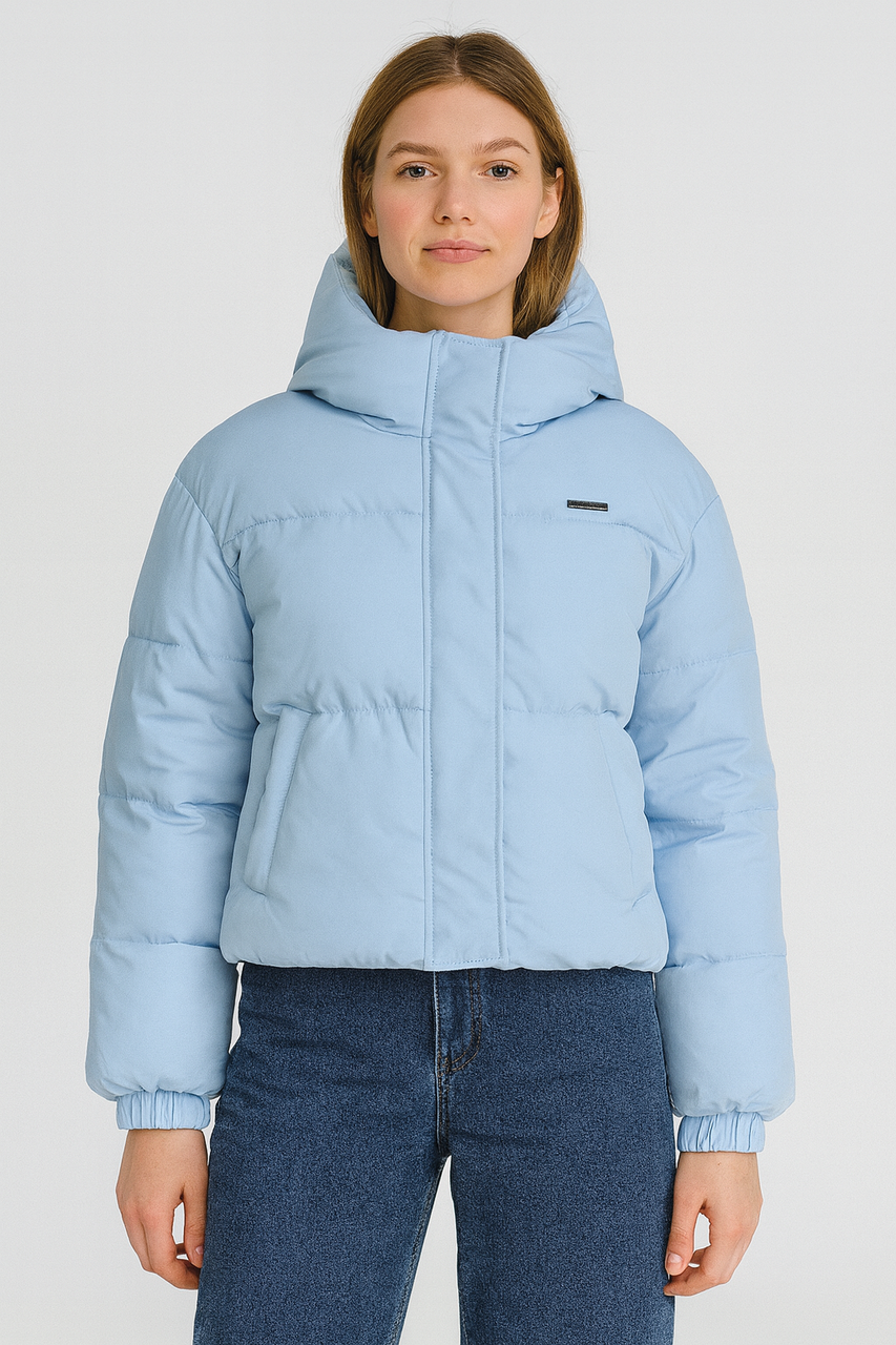 Куртка жіноча зимова стьобана блакитна (2517), фото 1