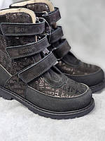 Дитячі ортопедичні демісезонні черевики на липучках на флісі 28 р, фото 4