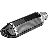 Akrapovic Карбоновий Вихлоп Прямотковий Глушник Мото Прямоток для Мотоциклу 37 см діаметр 38/51 мм Акропович, фото 4