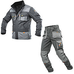 Костюм робочий зі знімною утепленою підкладкою SteelUZ 4S Grey (Куртка + Штани) зріст 176 см