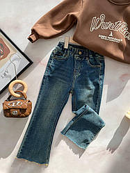 Джинси на дівчинку клеш Синій 2106, 130, X.T.ZX, Синій, Для дівчаток, Весна Осінь, 122