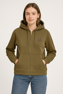 Толстовка жіноча зимова хакі JJF (5023)