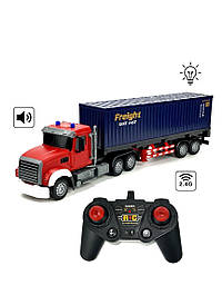 Радіокерований вантажівка-контейнеротяг із причепом 57 см
