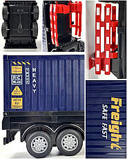 Радіокерований вантажівка-контейнеротяг із причепом 57 см, фото 4