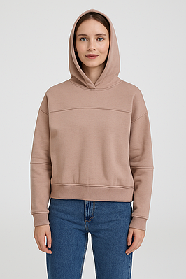 Худі жіноче бежеве Crazy Lady (04)