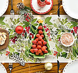 Новорічна різдвяна скатертина-доріжка ранер на стіл №13 183х33см, фото 2