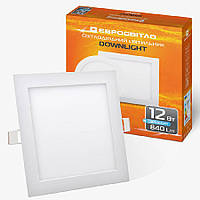 Світильник точковий врізний Євросвітло 12Вт квадрат LED-S-170-12 4200К