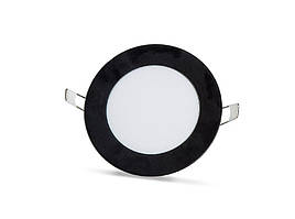 Світильник точковий врізний NOAS YL10-0600-S 6Вт круг чорний 6500К