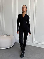 Чорний базовий жіночий комбінезон , на всі випадки життя