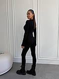 Чорний базовий жіночий комбінезон , на всі випадки життя, фото 5