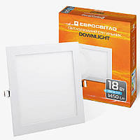 Світильник точковий врізний Євросвітло 18Вт квадрат LED-S-225-18 6400К