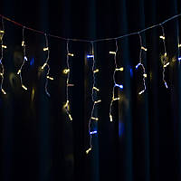 Гірлянда вулична STARLIGHT бахрома теплий/білий Flash 75LED IP44 прозорий 2x0,7м