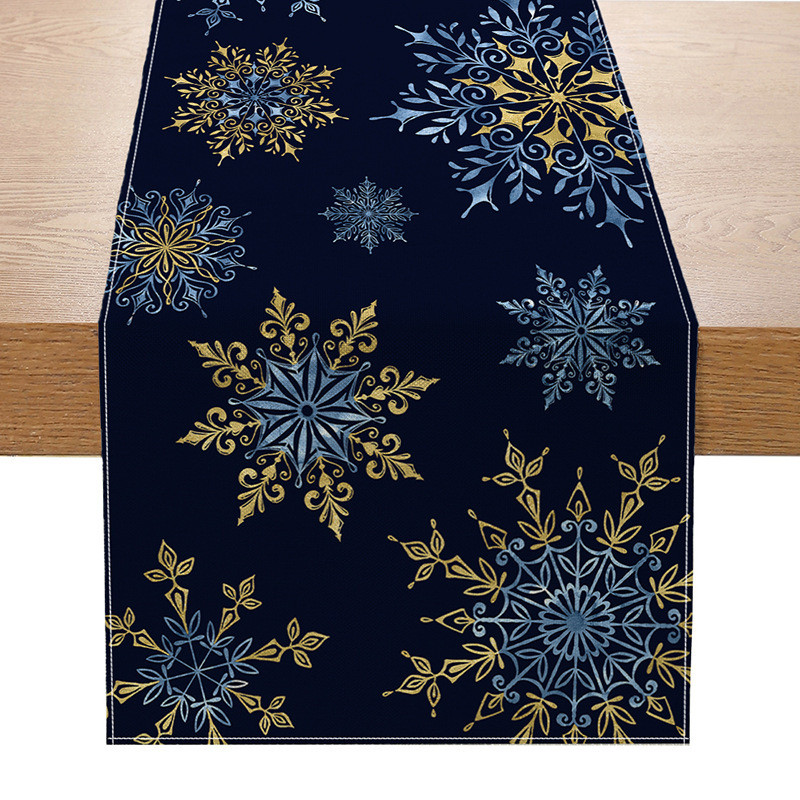 Новорічна різдвяна скатертина-доріжка ранер на стіл №16 183х33см, фото 1