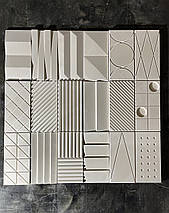 3D панелі гіпсові "Майоліка" для оброблення стін і стель 10х20, фото 2