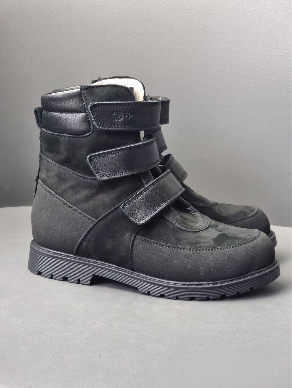 Дитячі підліткові ортопедичні демісезонні черевики на липучках 34 р, фото 1