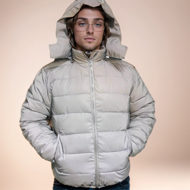 Світловідбивна осіння чоловіча куртка демісезонна сіра для чоловіків або хлопчиків підлітків L, фото 1