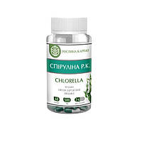 Натуральна добавка Спіруліна Р.К. Chlorella "Рослина Карпат" 500 мг 60 капсул (SHiz16988)