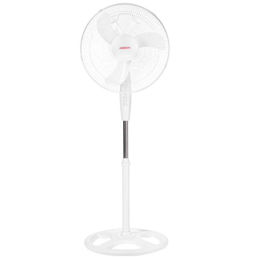 Підлоговий вентилятор ARDESTO FN-1608RW, механічне керування, 45 Вт, білий (SHiz16870), фото 1