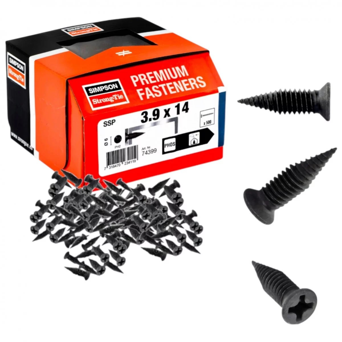 Саморізи SIMPSON для профілів 3,9х14 мм (500 шт.)