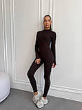 Базовий жіночий комбінезон кольору мокко, на всі випадки життя, фото 8