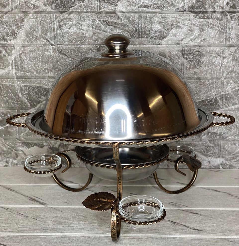 Садж кручений Premium соус, марміт, страва для подавання шашлику 36 см, фото 1