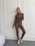 Базовий жіночий комбінезон кольору мокко, на всі випадки життя, фото 5