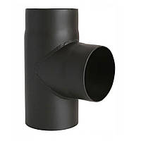 Трійник димохідний Ø160 мм 90° чорний 2 мм із низьколегованої сталі Польща
