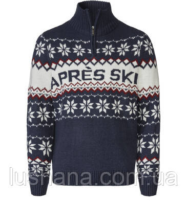 Чоловічий в'язаний светр з норвезьким візерунком Livergy, р.XL, 56-58, фото 1