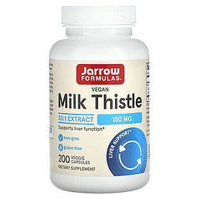 Розторопша (Milk Thistle), Jarrow Formulas, стандартизована, 150 мг, 200 вегетаріанських капсул