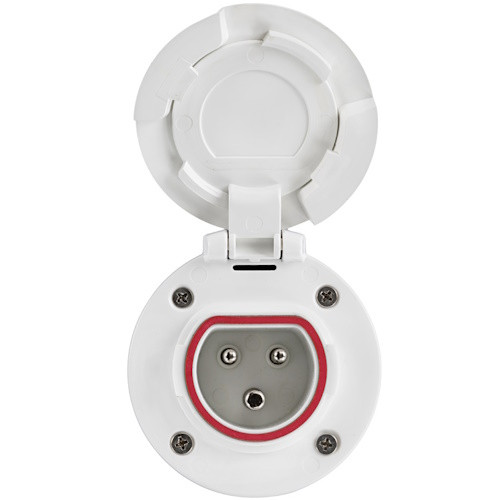 Виделка панельна 3 контактна, IP67, 230 В, 16 А, поліамід, Osculati.