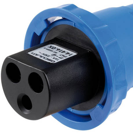 Розетка кабельна 3 контактна, IP67, 230 В, 16 А, поліамід, Osculati., фото 1