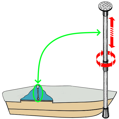 Стійка опорна телескопічна для брезенту, 90-160 см, Osculati.