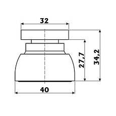 Обмежувач відчинення дверей, магнітний, 40х35 мм, хромована латунь, Osculati., фото 3