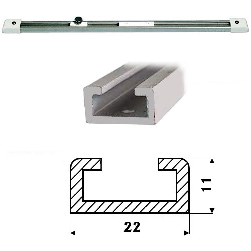 Рейка тентова для ковзних елементів, алюміній, Osculati.