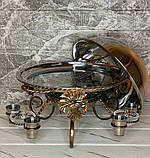 Садж кручений Premium виноградний лист соус чарки, марміт, блюдо для подавання шашлику 36 см, фото 2