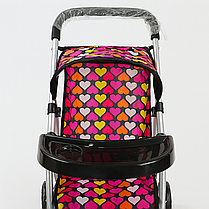 Дитяча коляска Melogo 9366 T/018 для ляльок і пупсів, дизайн «Серця»:, фото 4