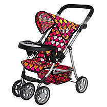 Дитяча коляска Melogo 9366 T/018 для ляльок і пупсів, дизайн «Серця»:, фото 5